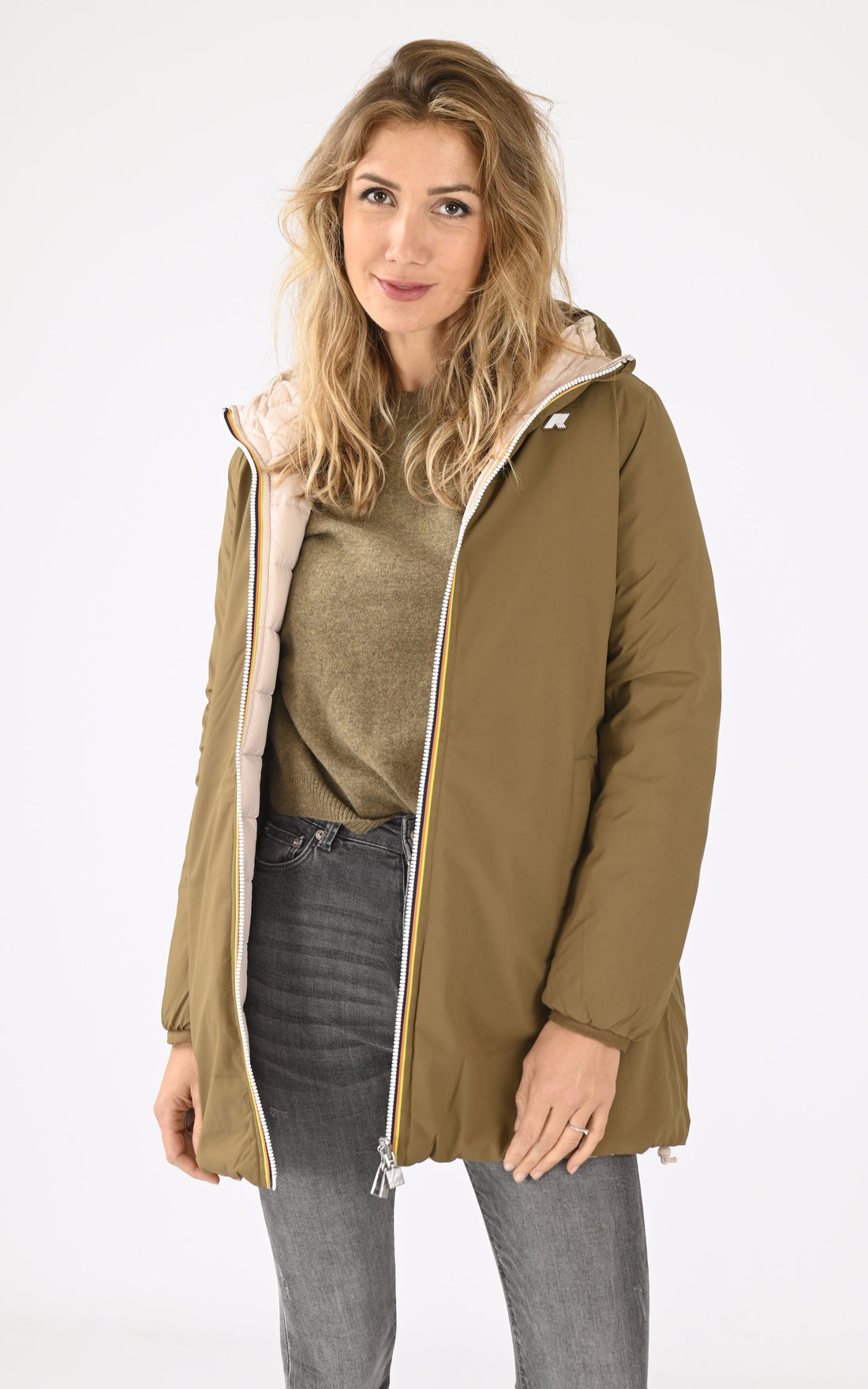 A &quot;SOPHIE ST THERMO DO K8134DW&quot; Marron K-Way Ves Doudoune Femme opened photo