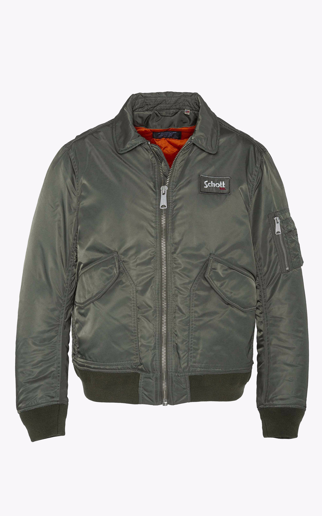 A &quot;210100 RS&quot; Kaki Schott Bomber Mixte opened photo