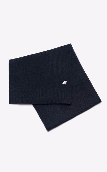 A &quot;ETIENNE WOOL K4136FW&quot; Bleu K-Way Echarpe Mixte closed photo