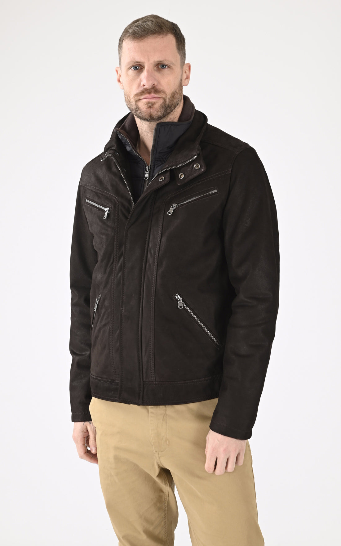 A &quot;FALCON IC 100974&quot; Marron Daytona 73 Blouson Homme opened photo