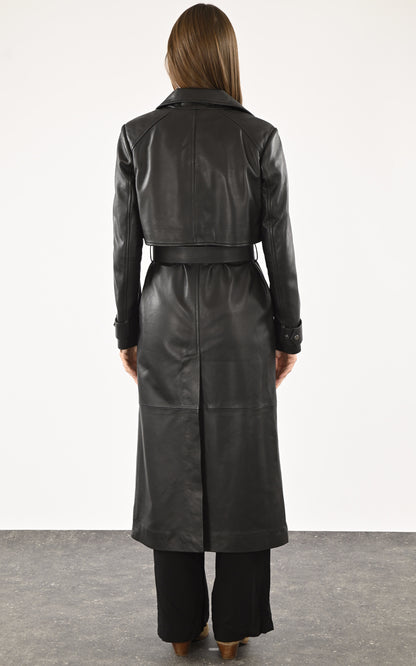 A &quot;MIRABEL&quot; Noir Possery Manteau Femme back photo