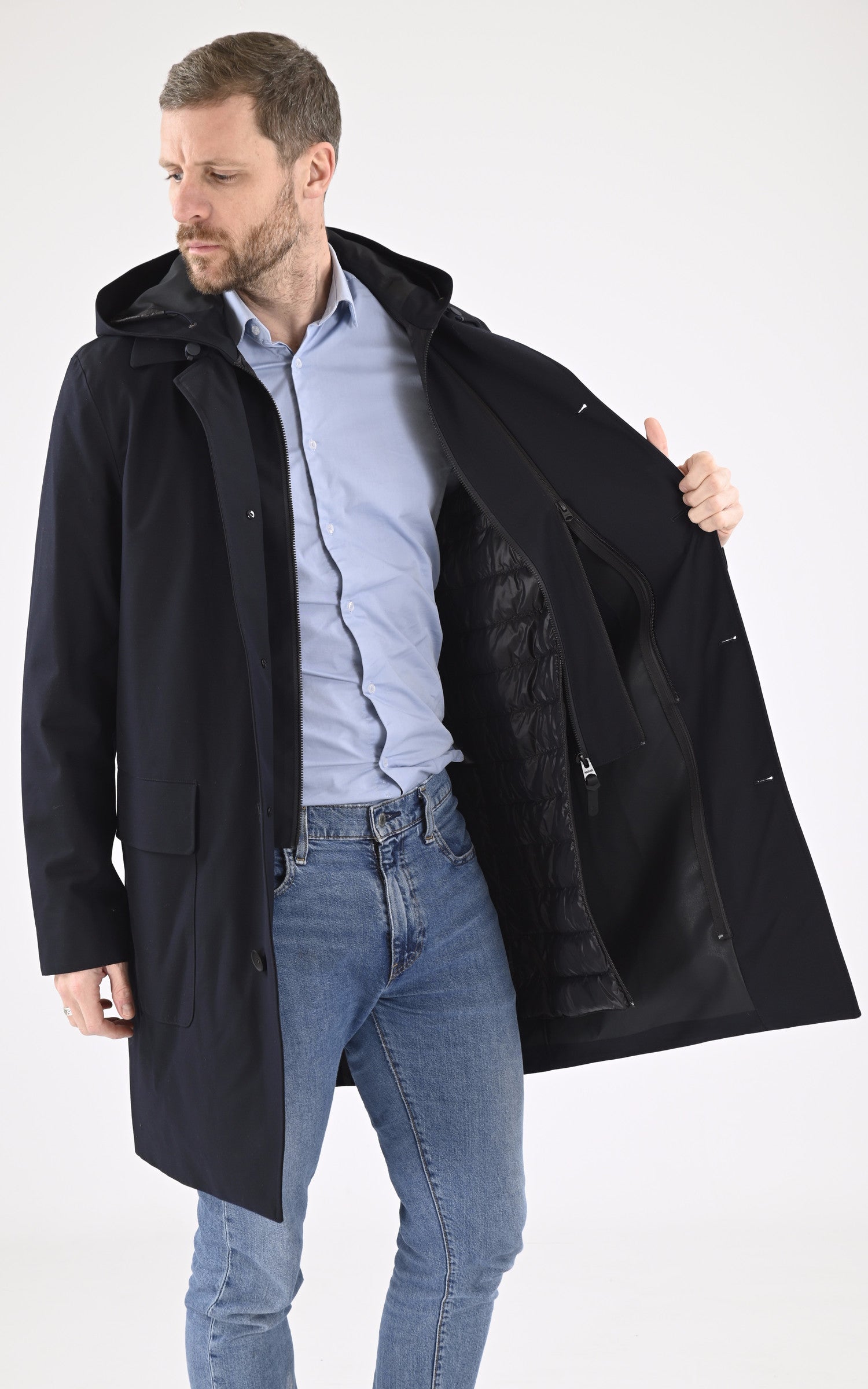 A &quot;MATHIAS&quot; Bleu Marine Mackage Manteau Homme interior photo