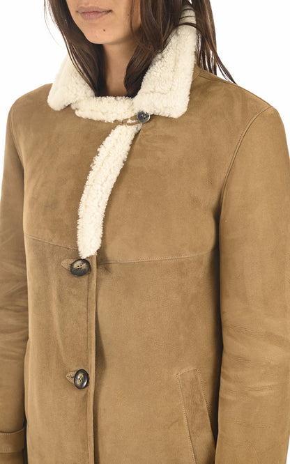 A &quot;ARIA FF 70&quot; Camel La Canadienne Veste Femme details photo