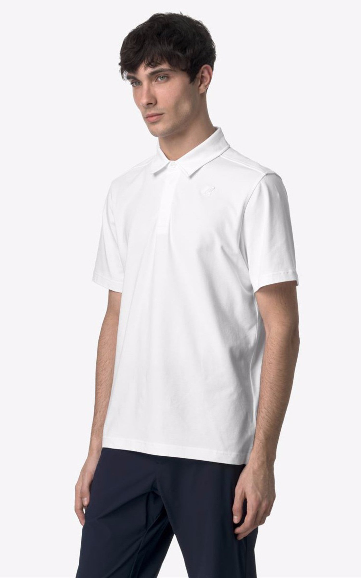 A &quot;VINCELLE K61419W&quot; Blanc K-Way Polo Homme closed photo