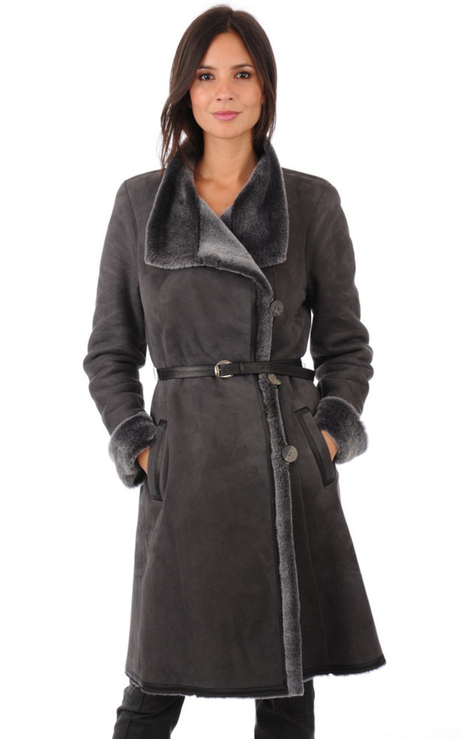 A &quot;WD1009&quot; Gris La Canadienne 7/8 Femme opened photo