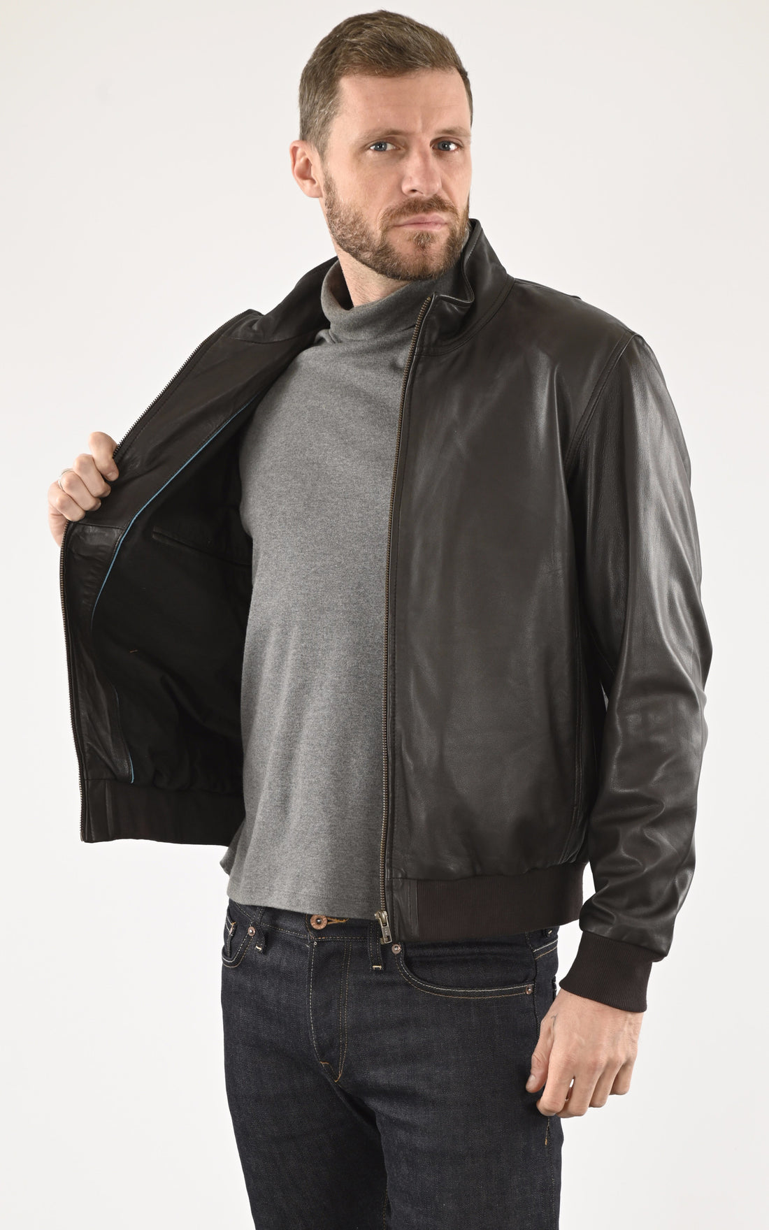 A &quot;EXPO&quot; Marron Serge Pariente Blouson Homme opened photo