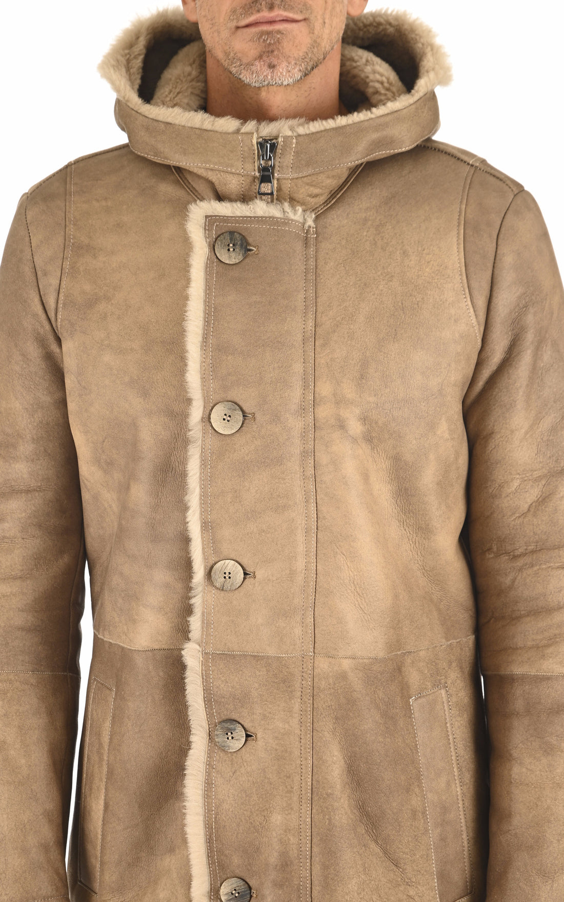 A &quot;227255&quot; Beige Artico 3/4 Homme opened photo