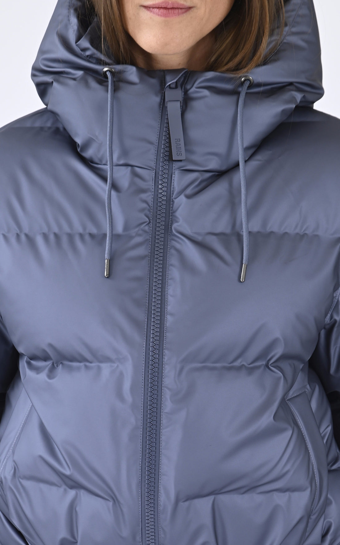 A &quot;15150 ALTA PUFFER JACKET&quot; Bleu Rains 3/4 Doudoune Mixte opened photo