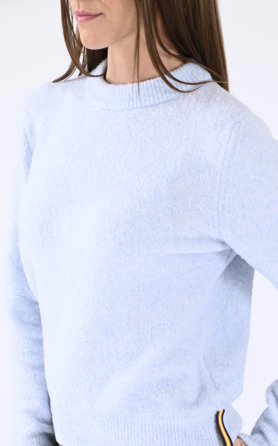 A &quot;CLARISSE MERINO K8133RW&quot; Bleu Ciel K-Way Pull Femme opened photo
