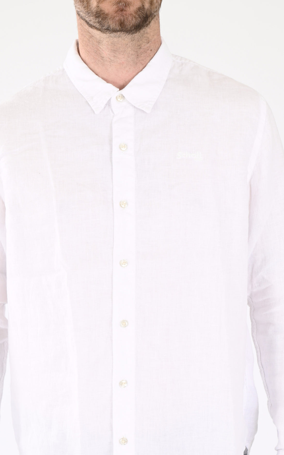 A &quot;SHSANTIAGOML&quot; Blanc Schott Chemise Homme opened photo