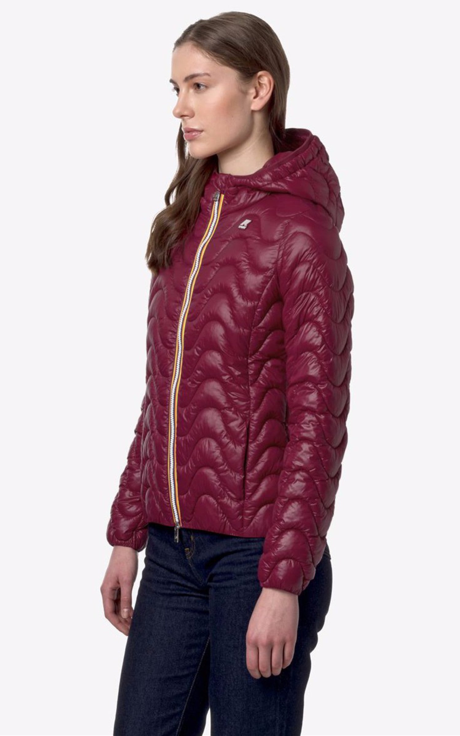 A &quot;LILY ECO WARM K5126IW&quot; Rouge K-Way Blouson Femme closed photo