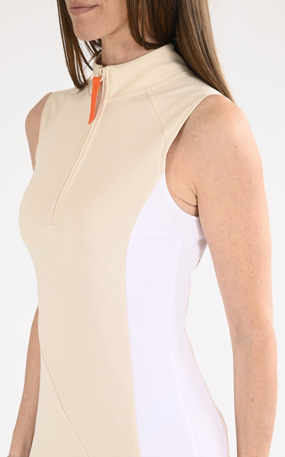 A &quot;FANELIE&quot; Beige Gertrude Robe Femme details photo