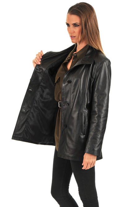 A &quot;GLORIA&quot; Noir La Canadienne Veste Femme interior photo
