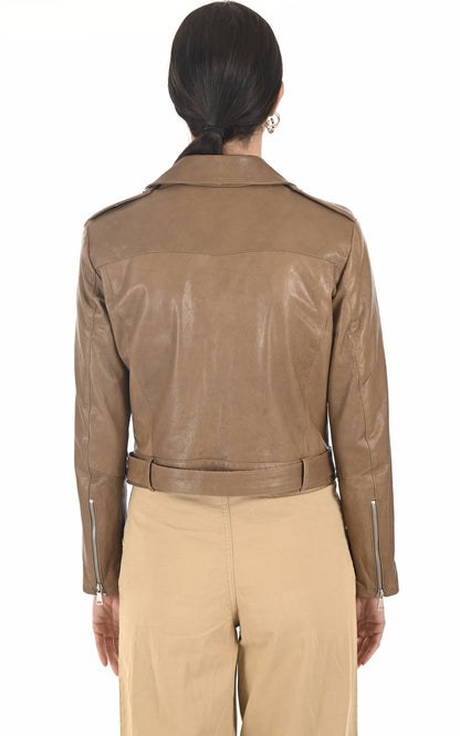 A &quot;259 BIS&quot; Taupe La Canadienne Blouson Femme back photo
