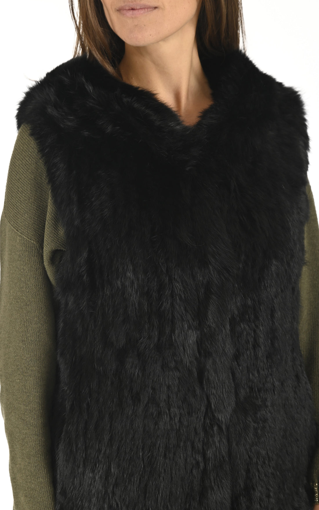 A &quot;2120V-RB/60&quot; Noir La Canadienne Gilet Femme opened photo