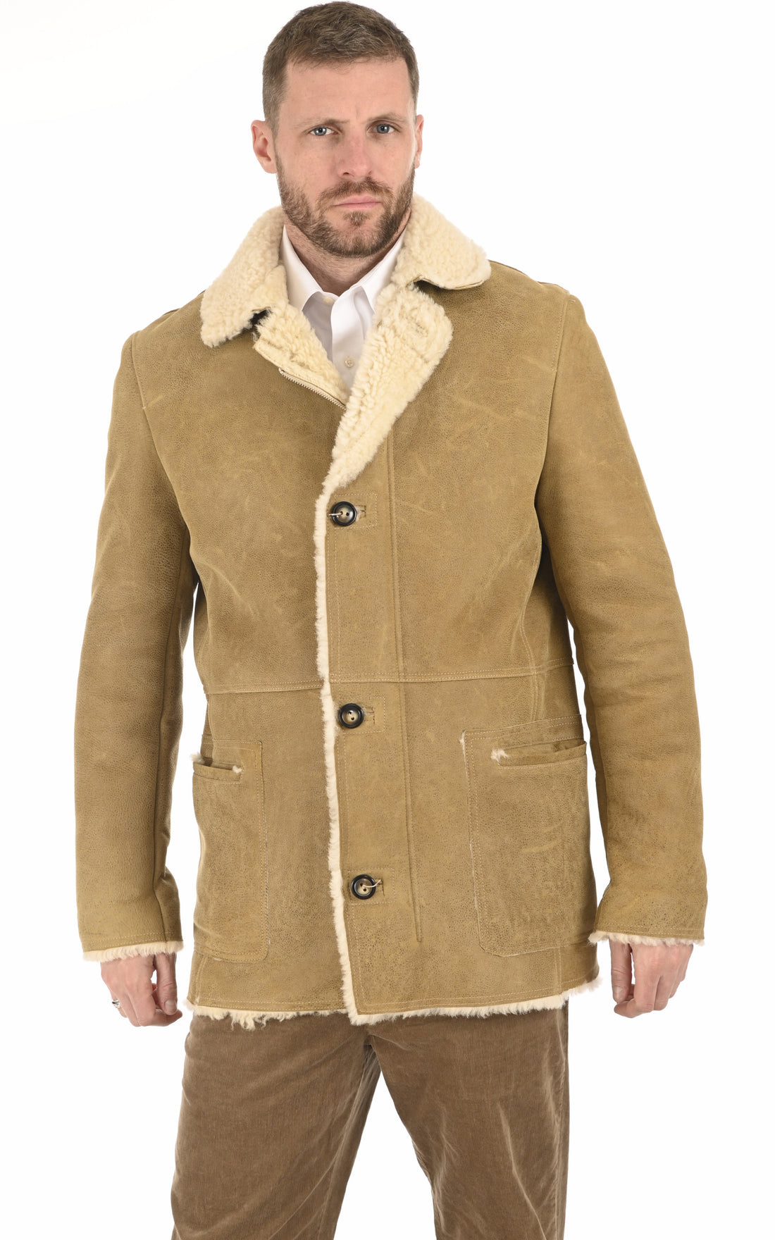 A &quot;ERIC&quot; Beige La Canadienne Veste Homme opened photo