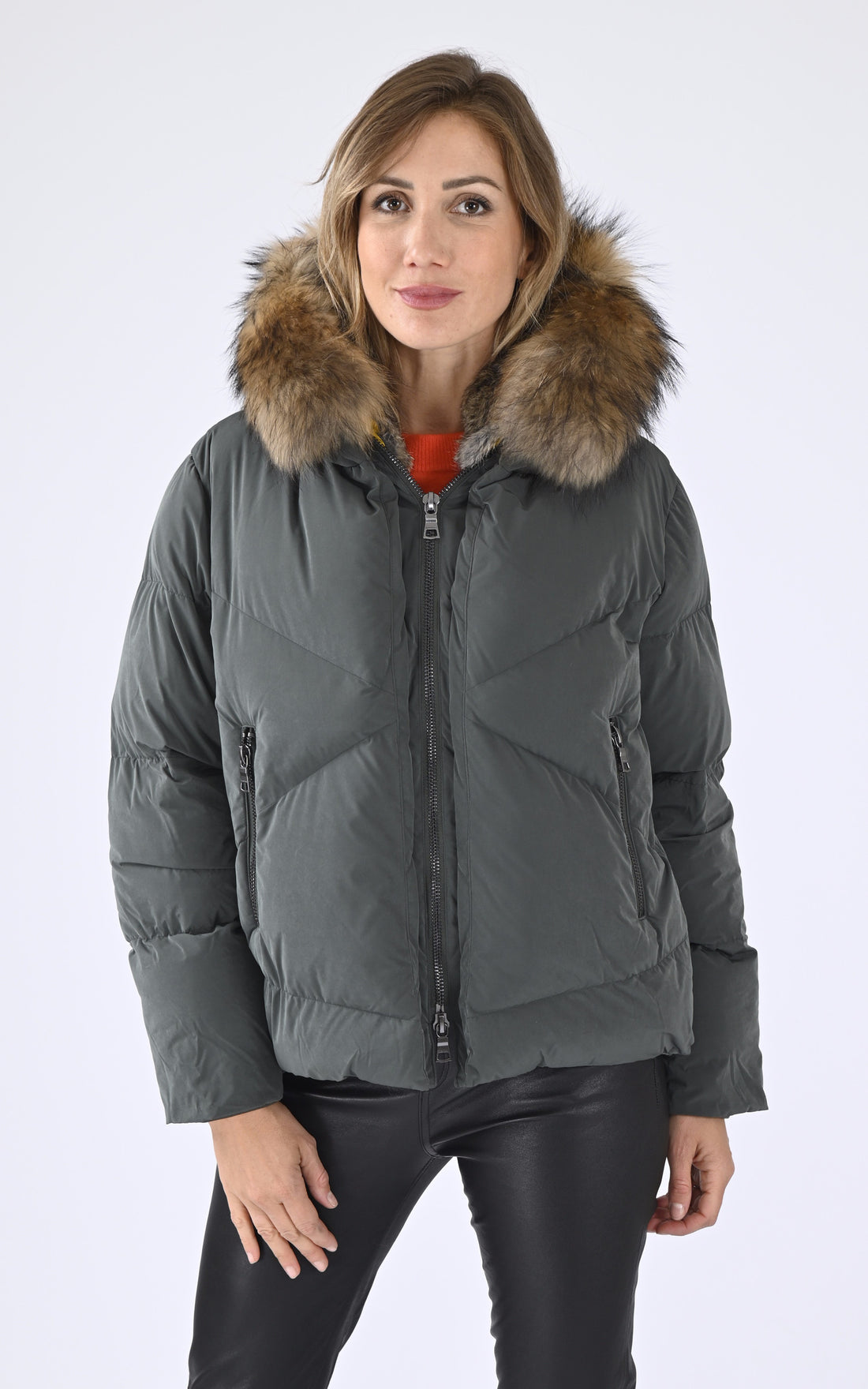 A &quot;SNOW 515&quot; Kaki Blonde n°8 Ves Doudoune Femme opened photo