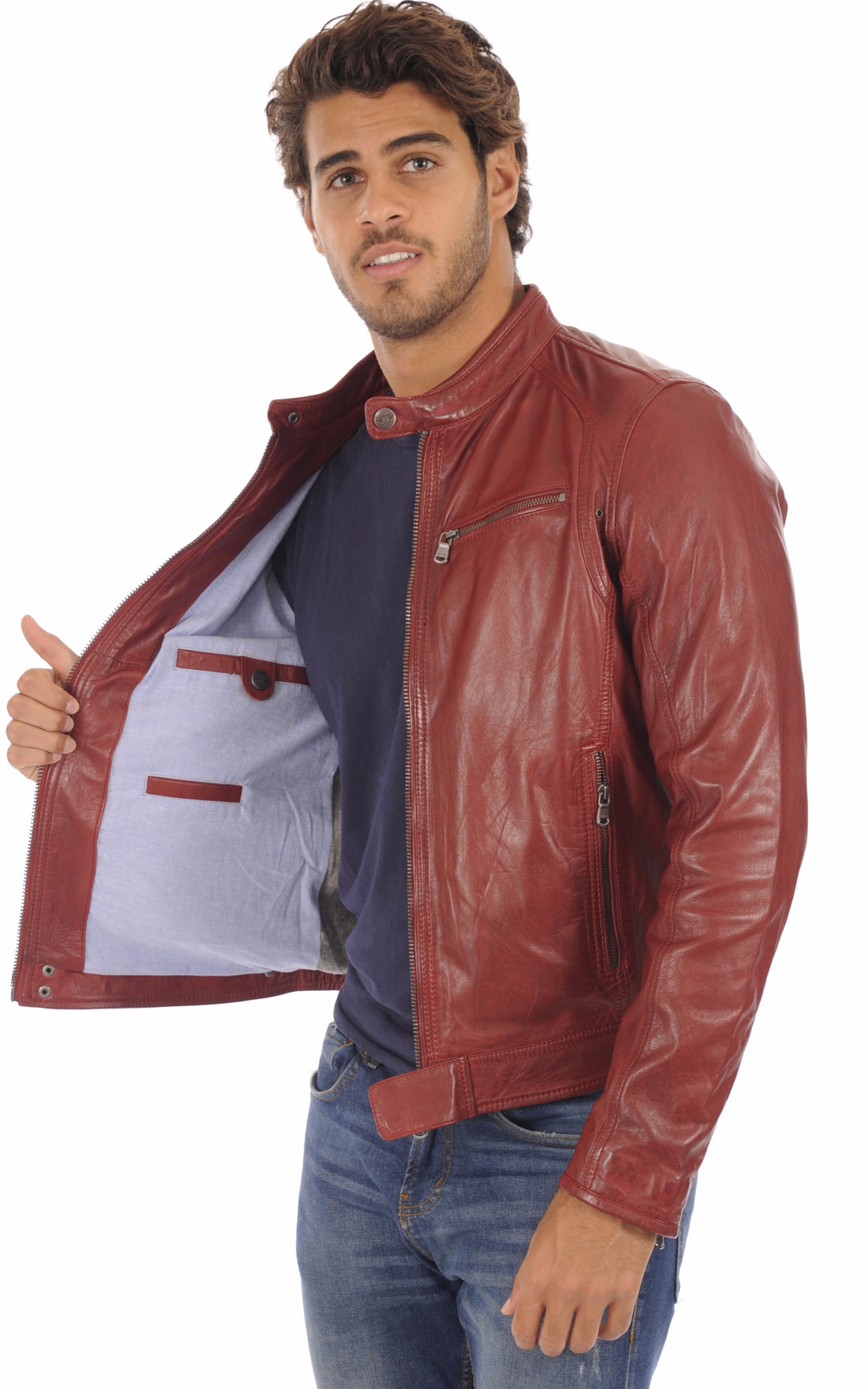 A &quot;DUSTIN 100233&quot; Rouge Daytona 73 Blouson Homme opened photo