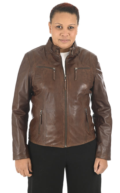 A &quot;PP100&quot; Marron La Canadienne Blouson Femme open photo