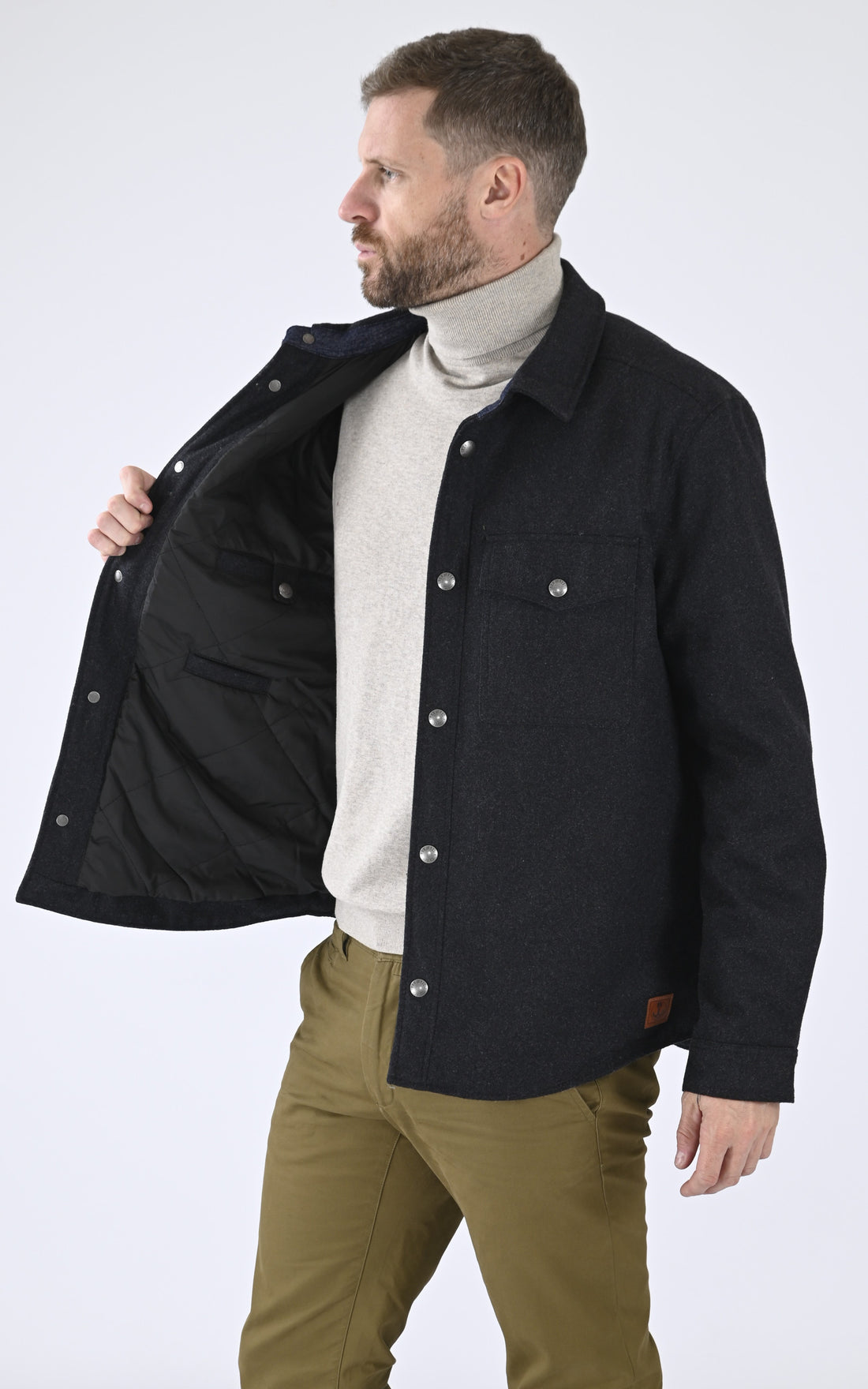 A &quot;PEAK 103329&quot; Gris Iron&amp;Resin Chemise Homme opened photo
