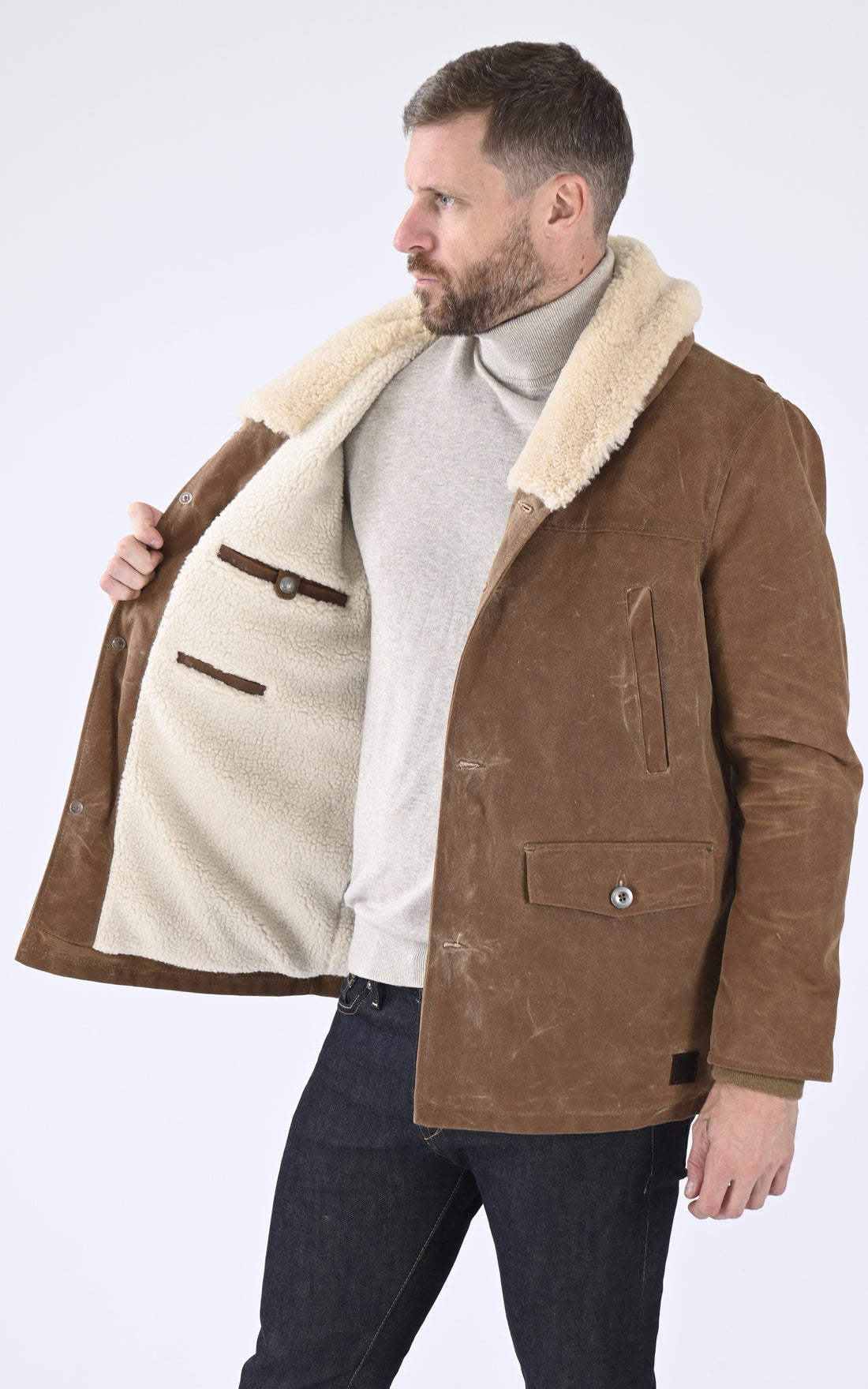 A &quot;LINCOLN 103982&quot; Camel Iron&amp;Resin Veste Homme opened photo
