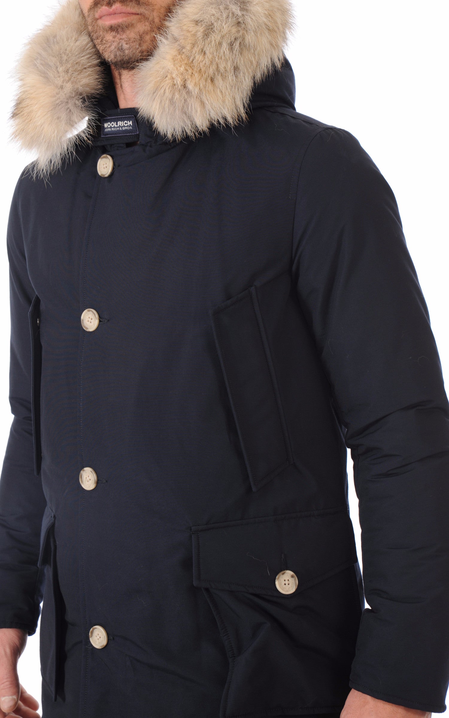 A &quot;ARTIC PARKA DF WOOU0482&quot; Bleu Foncé Woolrich 3/4 Parka Homme details photo 5