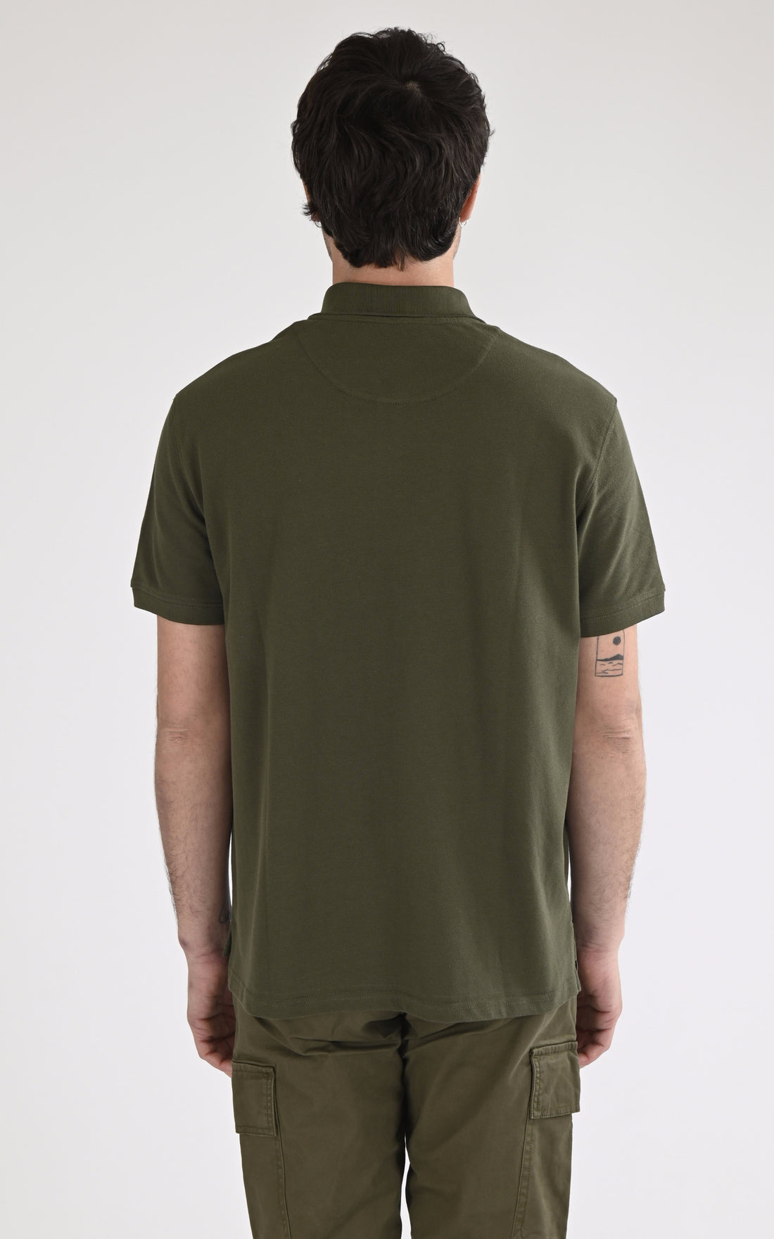 A &quot;GLOBAL 103942&quot; Kaki Marine Nationale Polo Homme opened photo