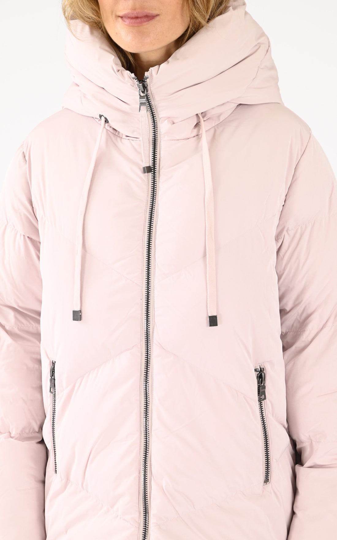 A &quot;JANET&quot; Rose Poudré Blonde n°8 Parka Femme opened photo