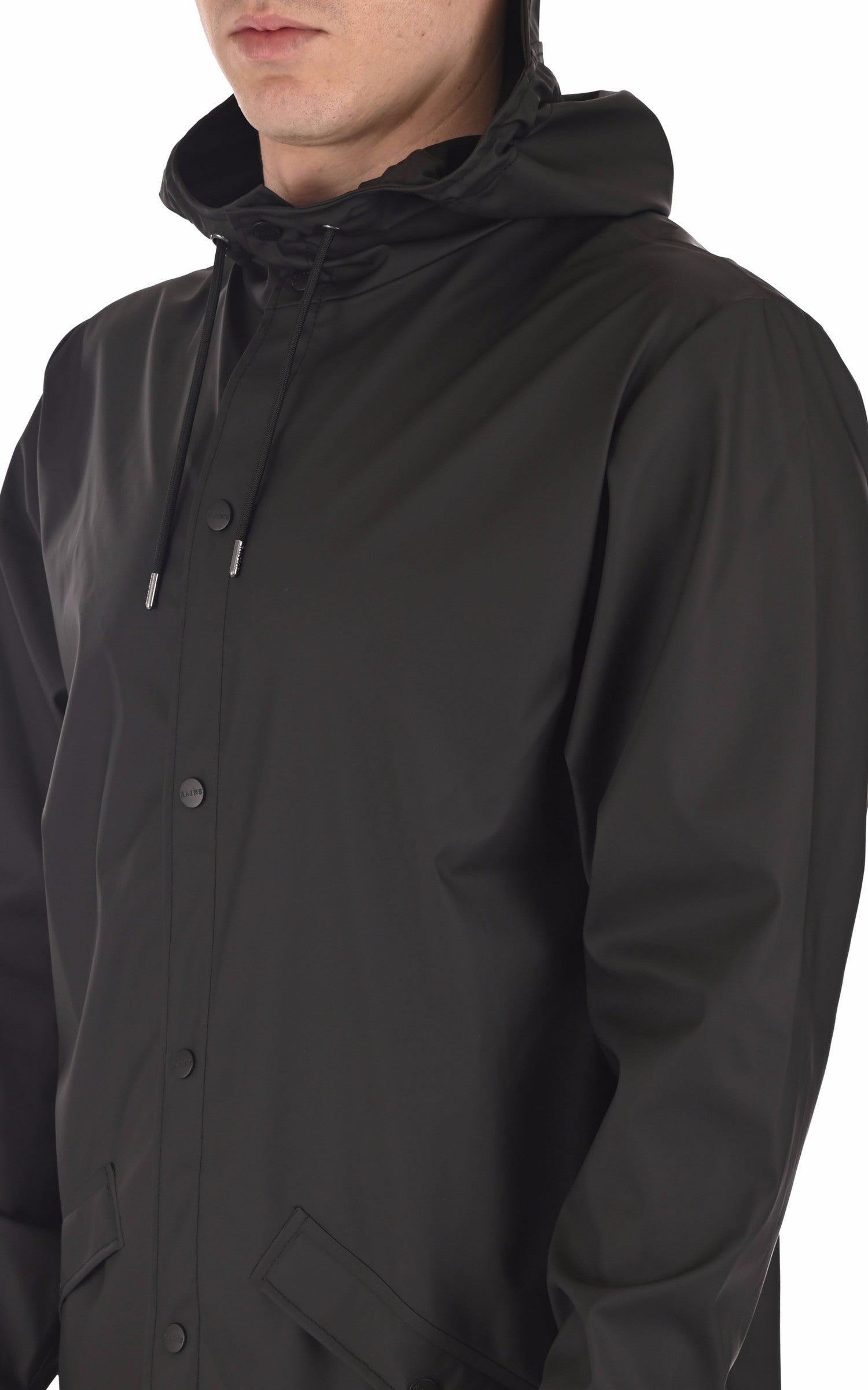 A &quot;LONGER JACKET 1836&quot; Noir Rains 7/8 Homme details photo