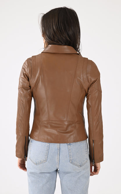 A &quot;LOVELY&quot; Cognac Giorgio &amp; Mario Blouson Femme back photo