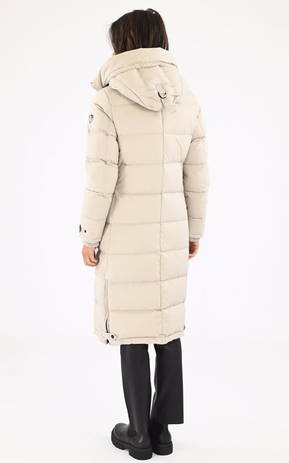 A &quot;FALCON 22199-3130&quot; Beige Rock and Blue 3/4 Doudoune Femme back photo