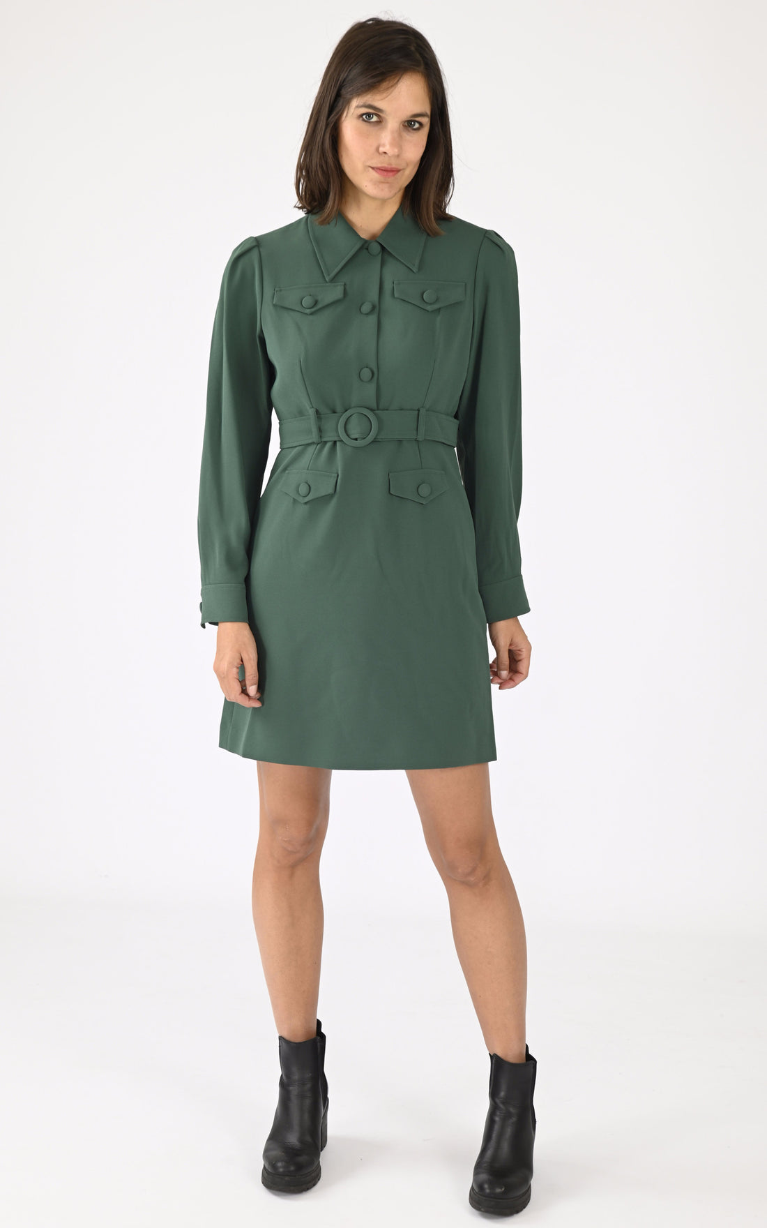 A &quot;ROYA&quot; Vert Tara Jarmon Robe Femme opened photo