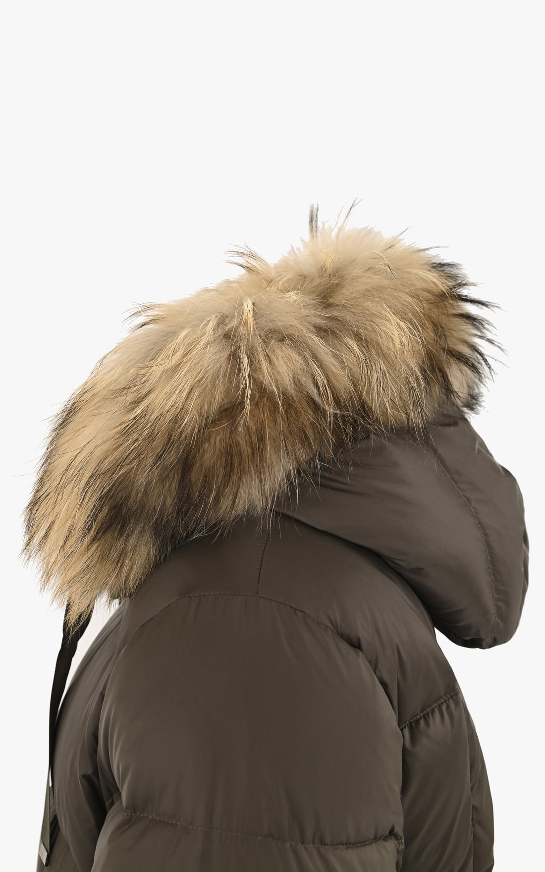 A &quot;56&quot; Naturel La Canadienne Col Capuche Femme opened photo
