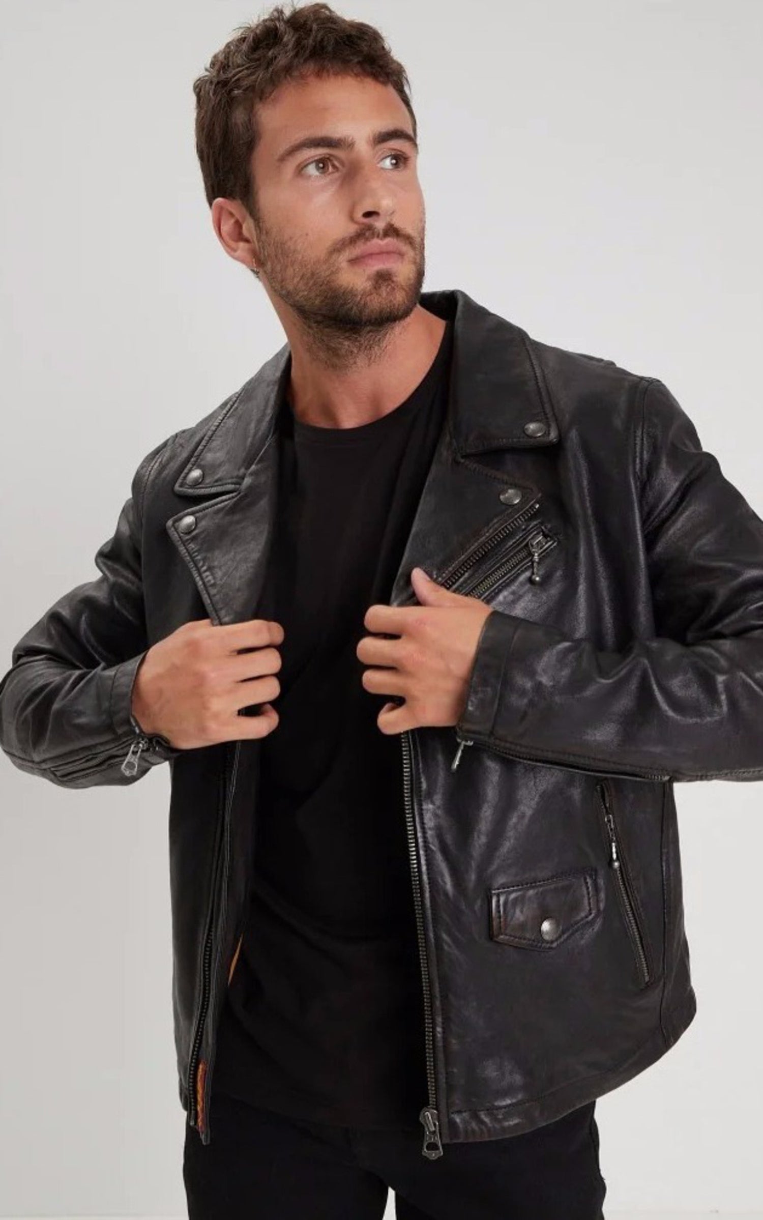 A &quot;MIAMI 102427&quot; Noir Daytona 73 Perfecto Homme back photo 4