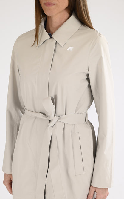 A &quot;BARBRA K61337W&quot; Beige K-Way Manteau Femme details photo