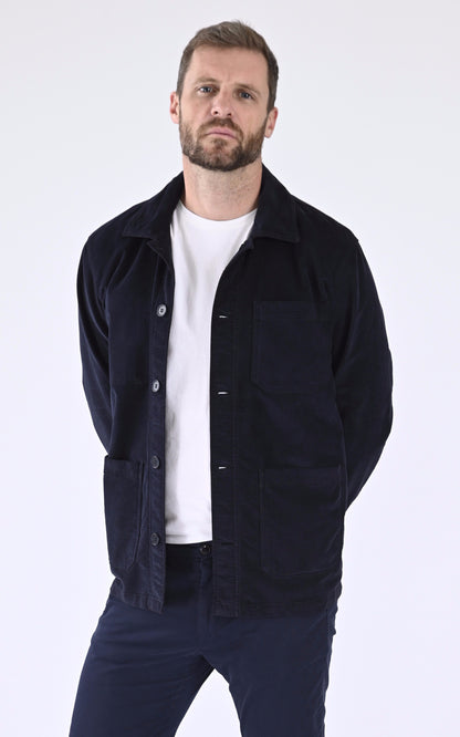 A &quot;VESTE PEINTRE V003TI120&quot; Bleu Foncé Maison Standards Veste Homme opened photo