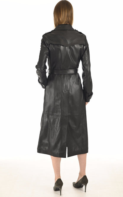 A &quot;GEORGINA&quot; Noir La Canadienne Manteau Femme back photo