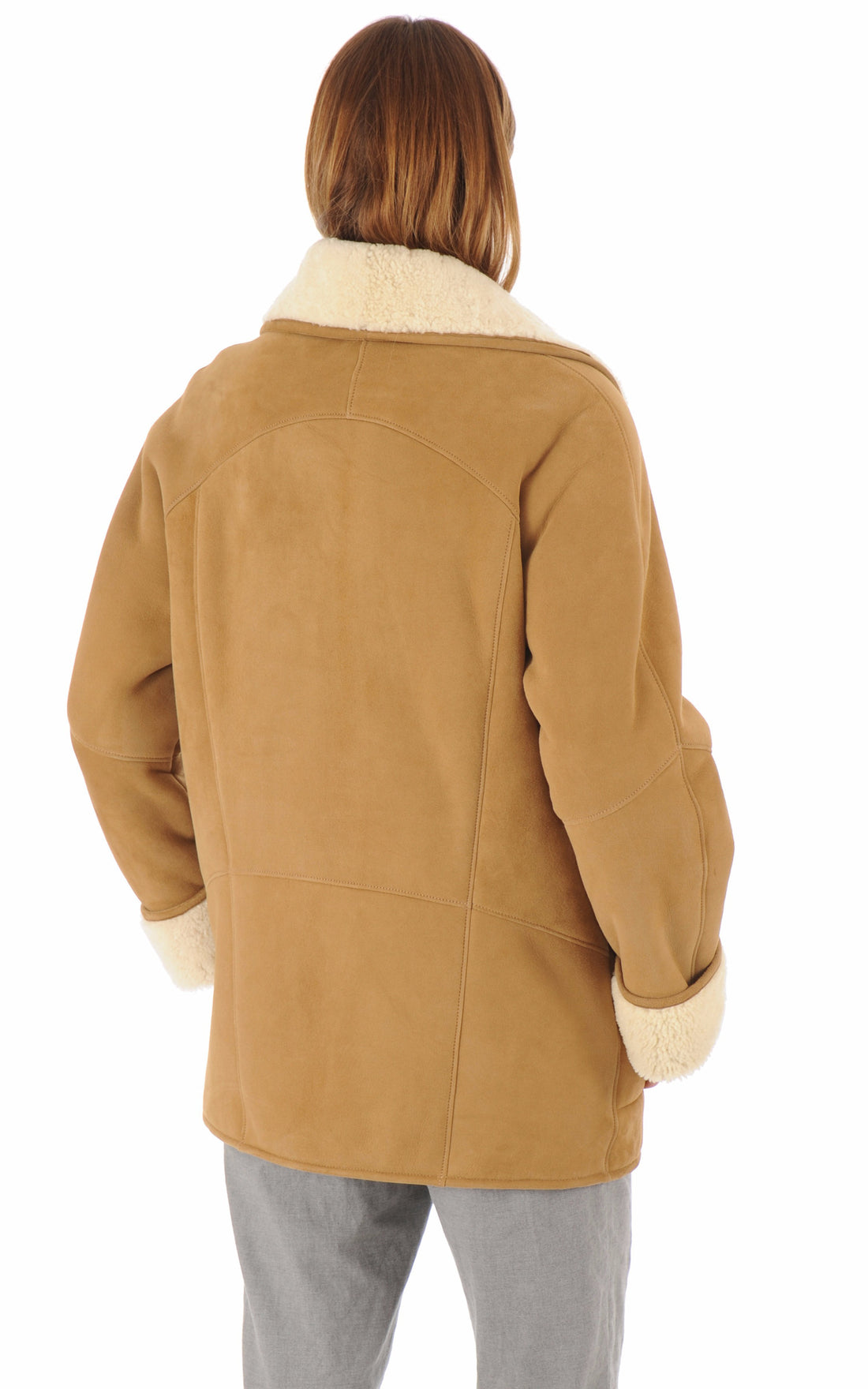 A &quot;SERENA CORTO&quot; Camel La Canadienne Veste Femme opened photo