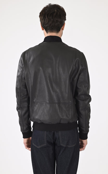 A &quot;TEDDY&quot; Noir La Canadienne Blouson Homme back photo