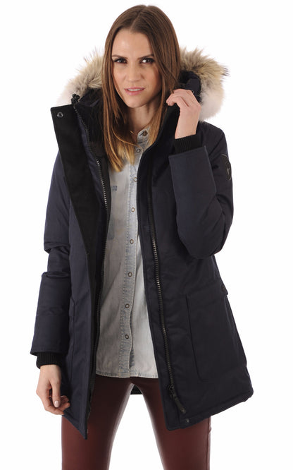 A &quot;CARLA&quot; Navy Nobis Ves Doudoune Femme opened photo