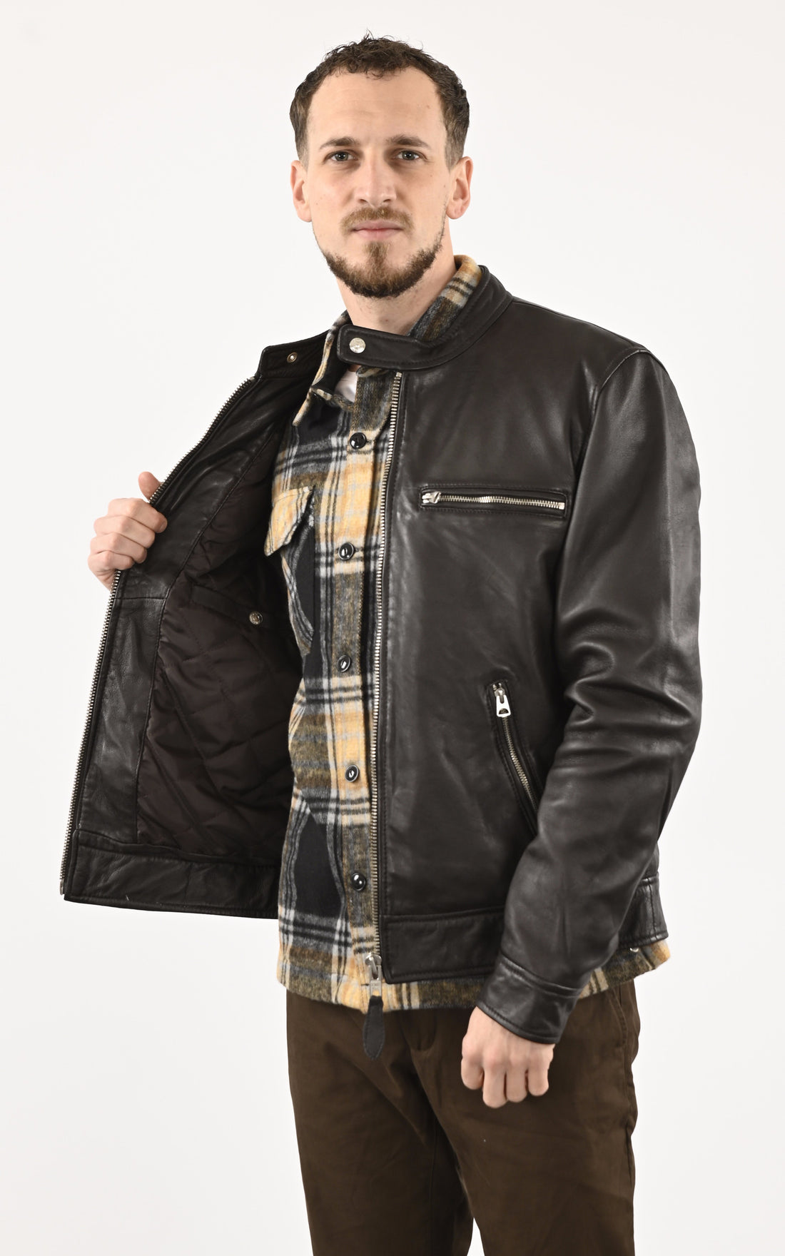 A &quot;LC NEWPORT&quot; Marron Schott Blouson Homme closed photo
