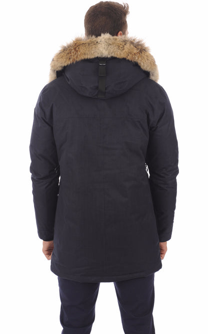 A &quot;YVES&quot; Navy Nobis 3/4 Doudoune Homme back photo