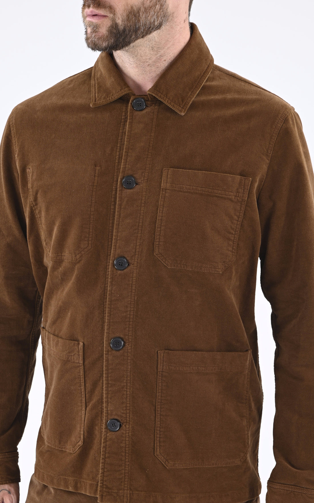 A &quot;VESTE PEINTRE V003TI120&quot; Marron Maison Standards Veste Homme opened photo