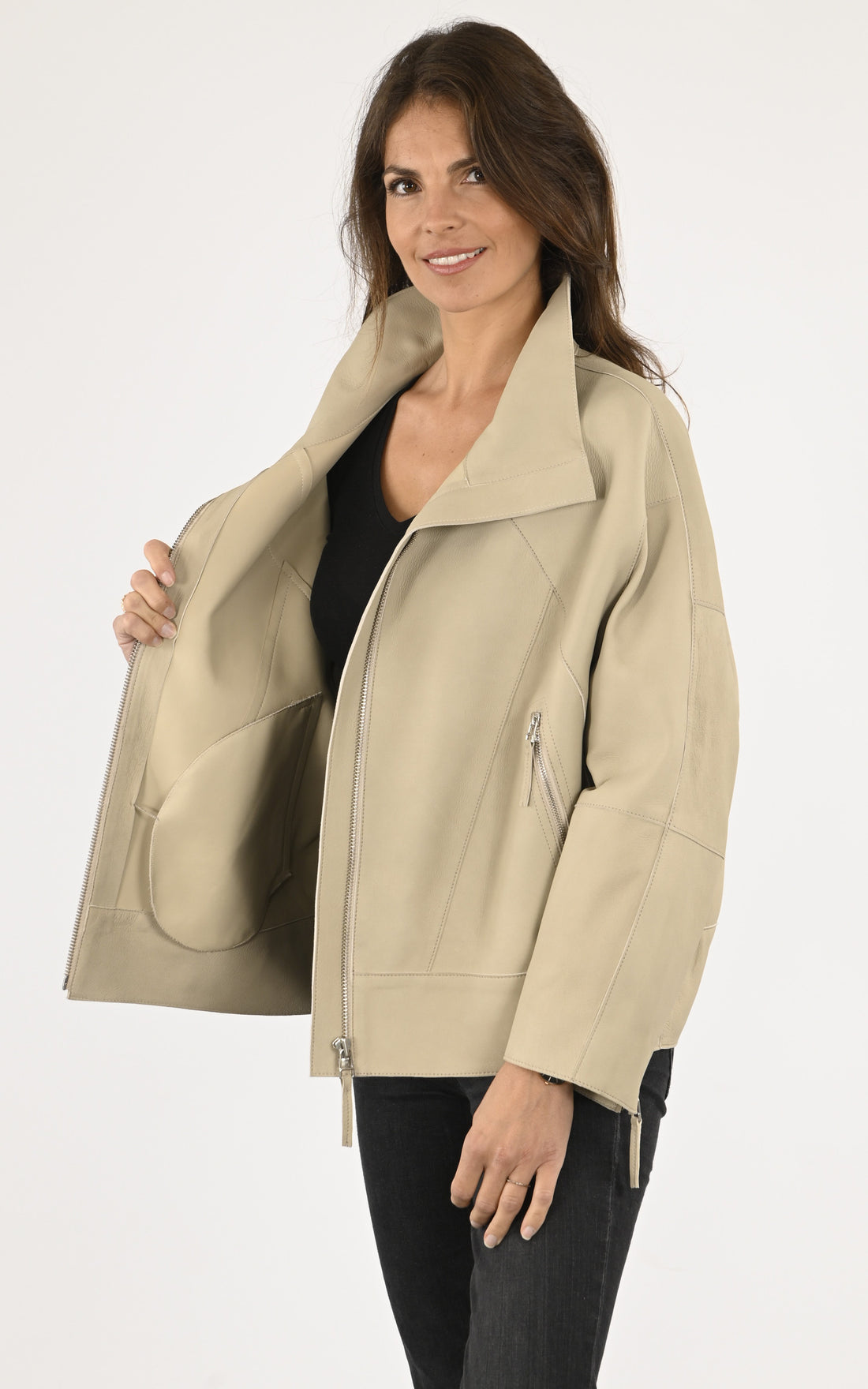 A &quot;1794K&quot; Beige La Canadienne Blouson Femme opened photo