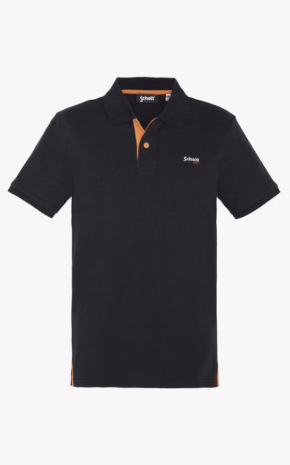 A &quot;PSMILTON&quot; Bleu Schott Polo Homme opened photo