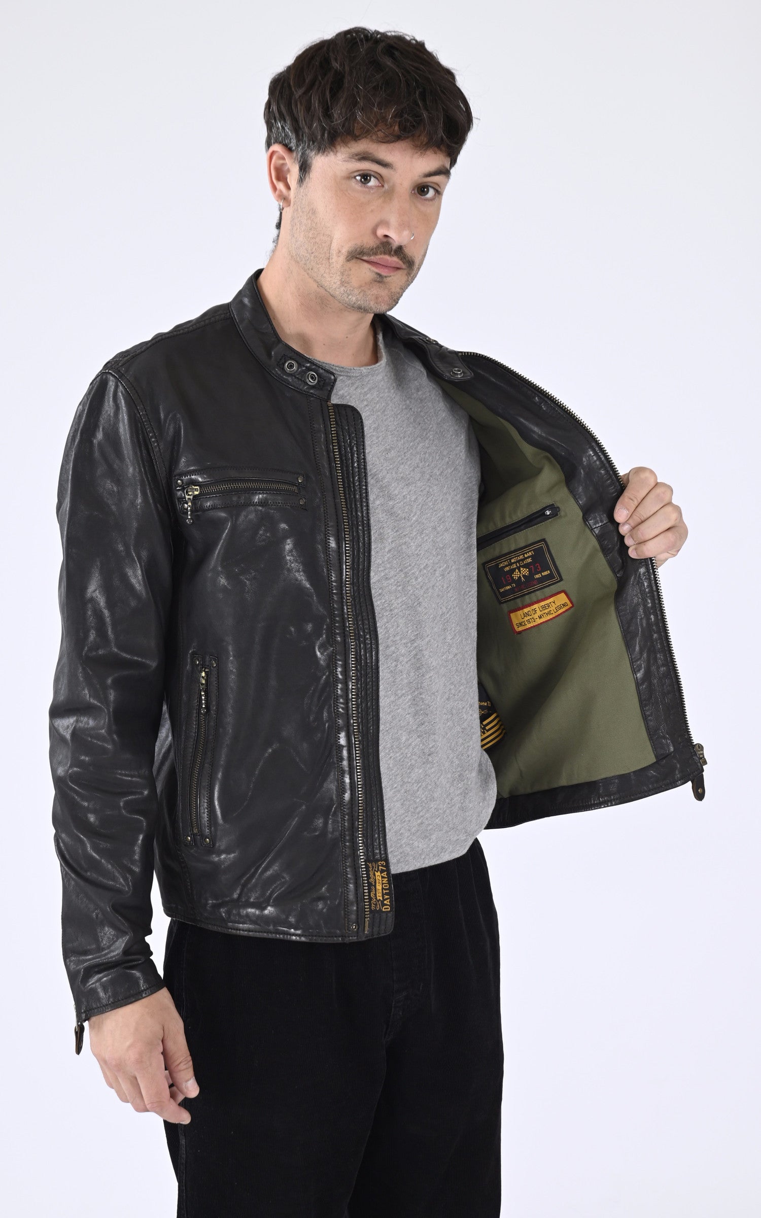 A &quot;AKRONIMA 103881&quot; Noir Daytona 73 Blouson Homme interior photo 3