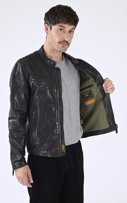 A &quot;AKRONIMA 103881&quot; Noir Daytona 73 Blouson Homme interior photo