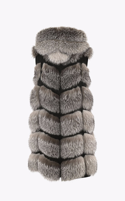A &quot;1619 86 CM&quot; Gris Manakas Gilet Femme closed photo