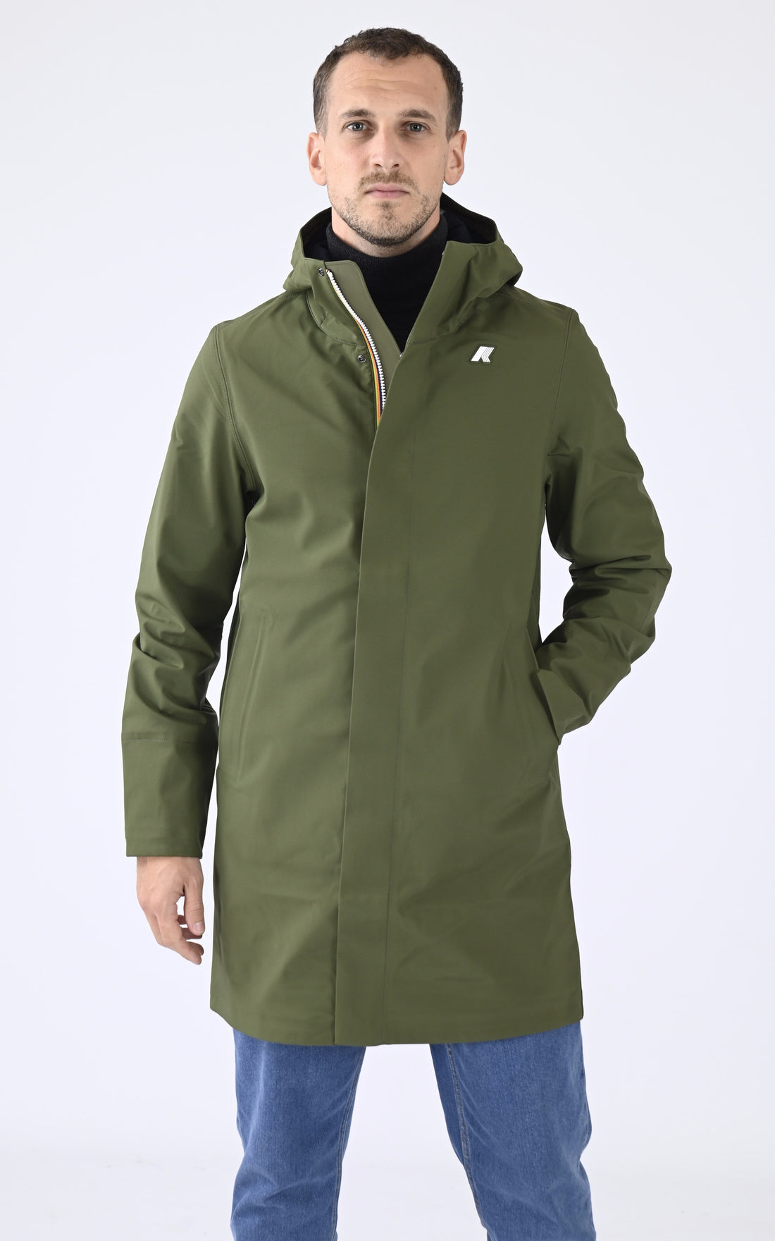 A &quot;THOMAS BONDED K7126WW&quot; Vert K-Way 3/4 Homme opened photo