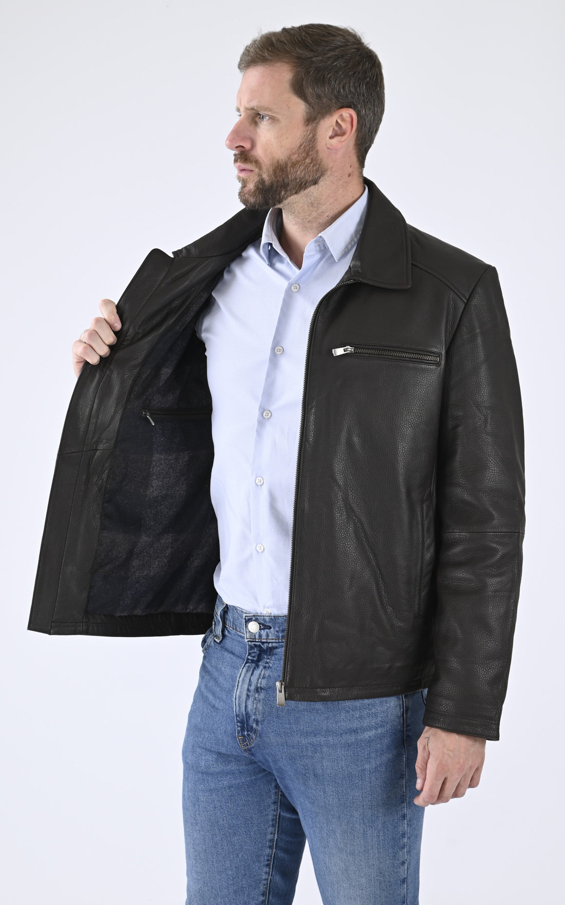 A &quot;LAZZARO-R&quot; Marron Smarty Blouson Homme opened photo